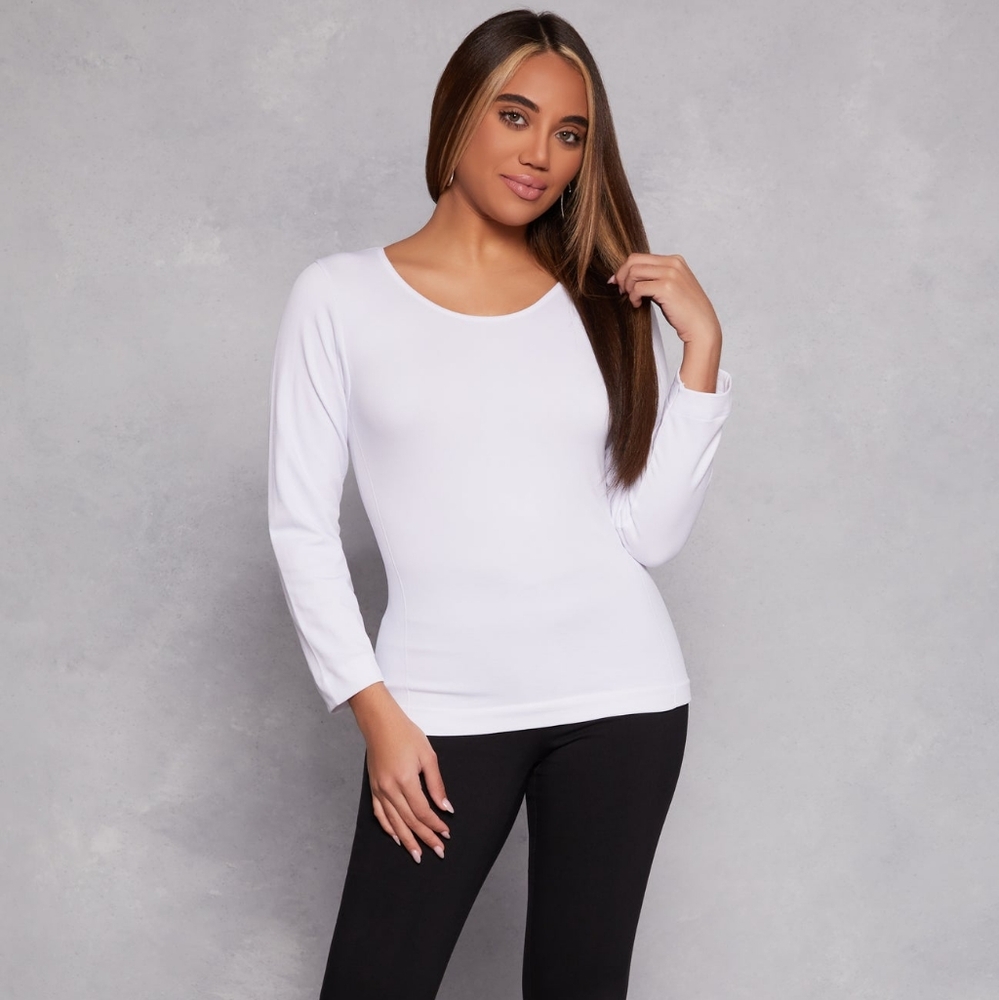 Elegant White Long Sleeve Top